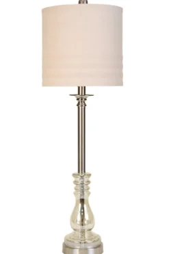 Classic Silver With Clear Base Buffet Lamp-Kirkland's Home Hot