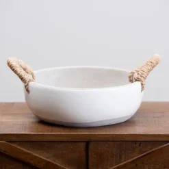 Clay Bowl With Rope Handles-Kirkland's Home Store