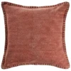 Clay Stitched Flange Velvet Throw Pillow-Kirkland's Home Sale
