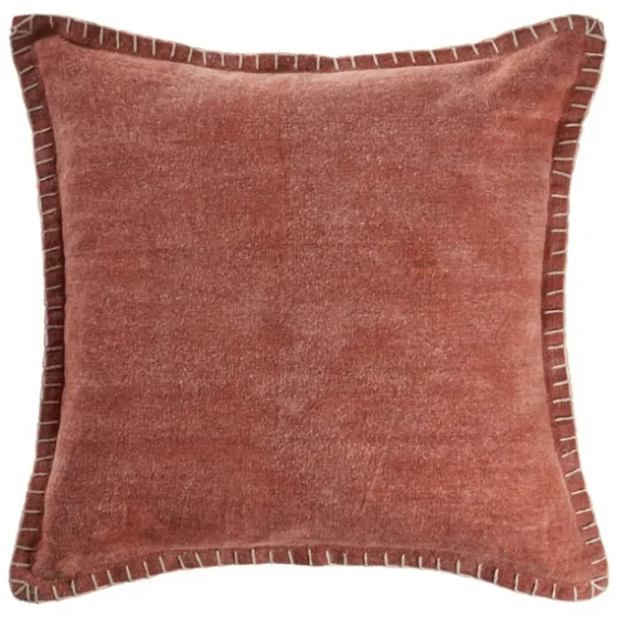 Clay Stitched Flange Velvet Throw Pillow-Kirkland's Home Sale
