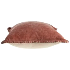 Clay Stitched Flange Velvet Throw Pillow-Kirkland's Home Sale