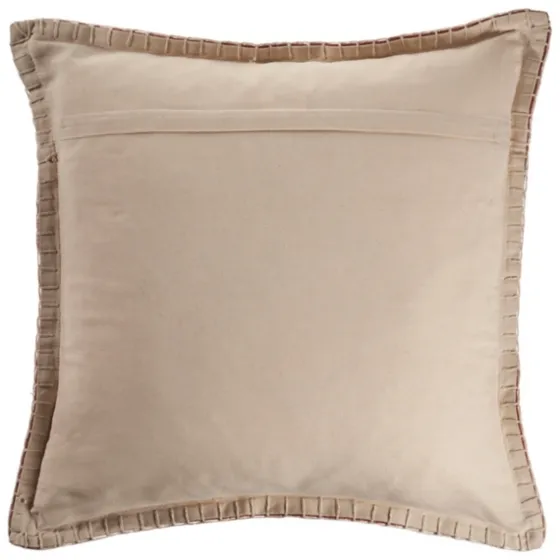 Clay Stitched Flange Velvet Throw Pillow-Kirkland's Home Sale