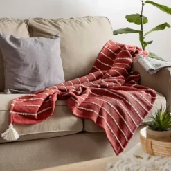 Clayoff Slub Stripe Decorative Throw-Kirkland's Home Best Sale