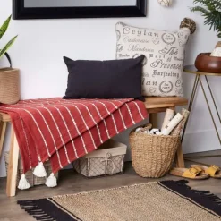 Clayoff Slub Stripe Decorative Throw-Kirkland's Home Best Sale
