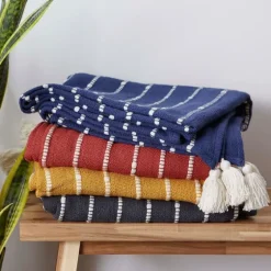 Clayoff Slub Stripe Decorative Throw-Kirkland's Home Best Sale