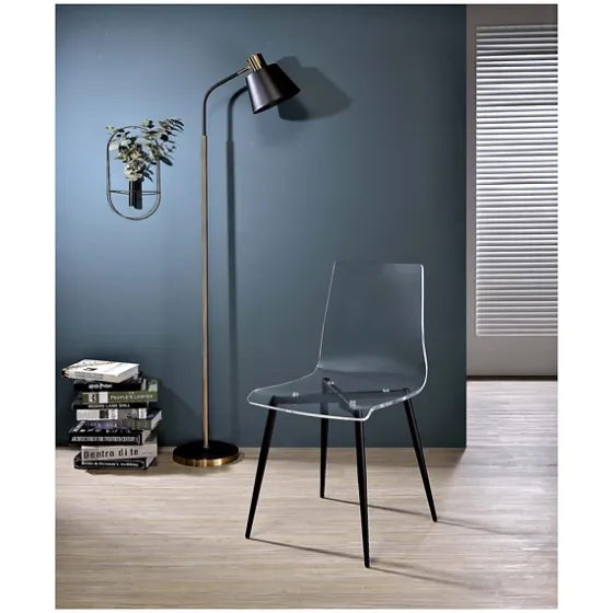 Clear And Black Modern Dining Chairs, Set Of 2-Kirkland's Home Flash Sale