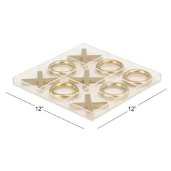 Clear And Gold Tic Tac Toe Board-Kirkland's Home New