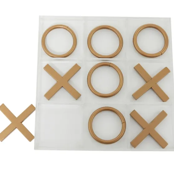 Clear And Gold Tic Tac Toe Board-Kirkland's Home New