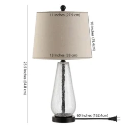 Clear Crackle Glass Bronze Center Table Lamp-Kirkland's Home Best Sale