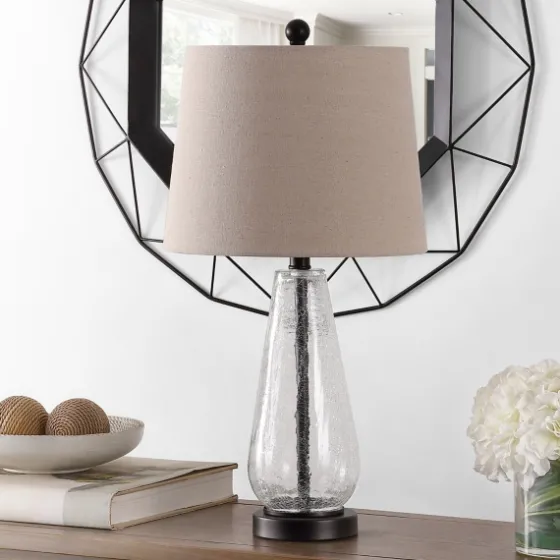 Clear Crackle Glass Bronze Center Table Lamp-Kirkland's Home Best Sale