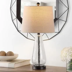 Clear Crackle Glass Bronze Center Table Lamp-Kirkland's Home Best Sale