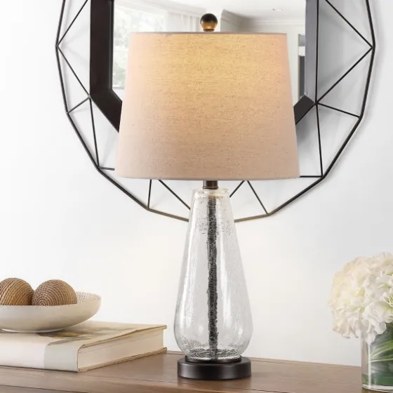 Clear Crackle Glass Bronze Center Table Lamp-Kirkland's Home Best Sale