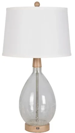 Clear Crackled Glass Table Lamps, Set Of 2-Kirkland's Home Online