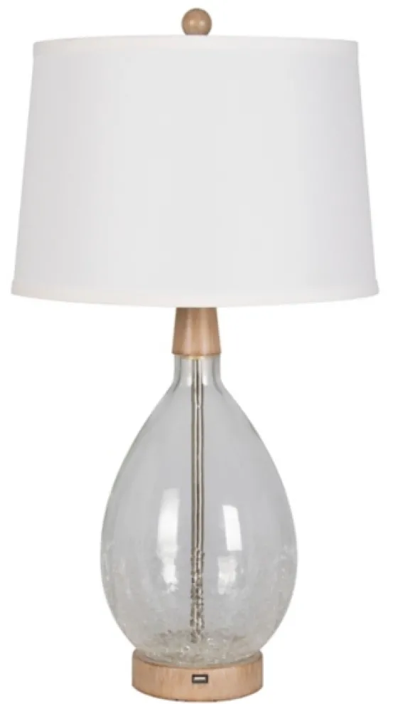 Clear Crackled Glass Table Lamps, Set Of 2-Kirkland's Home Online