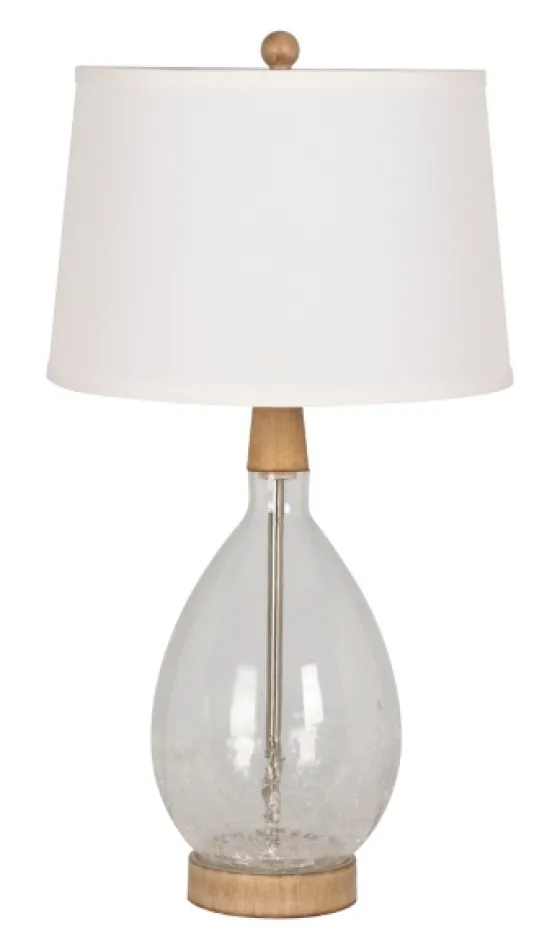 Clear Crackled Glass Table Lamps, Set Of 2-Kirkland's Home Online