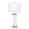 Clear Glass And Nickel Cylindrical Table Lamp-Kirkland's Home Online