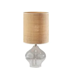 Clear Glass And Rat Shade Table Lamp, 23 In.-Kirkland's Home Discount