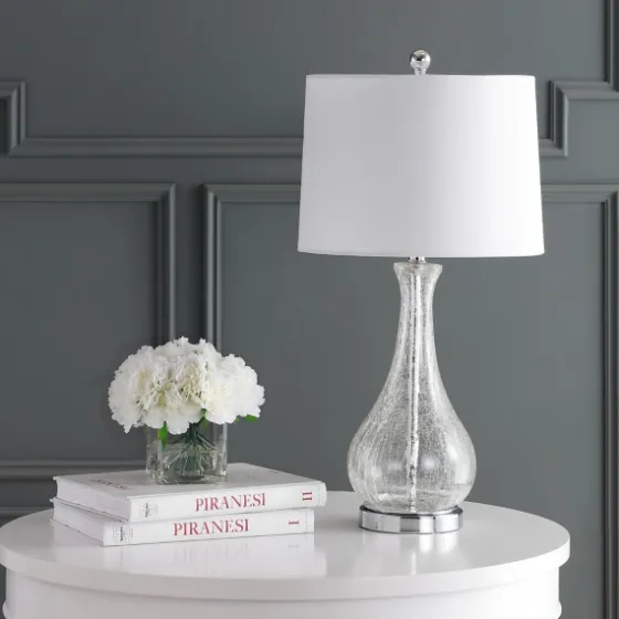 Clear Glass And Silver Metal Base Table Lamp-Kirkland's Home Best