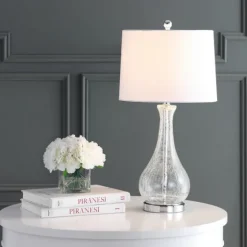 Clear Glass And Silver Metal Base Table Lamp-Kirkland's Home Best