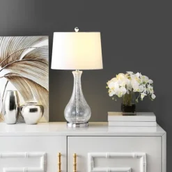 Clear Glass And Silver Metal Base Table Lamp-Kirkland's Home Best