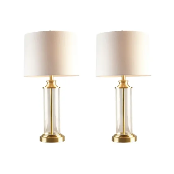 Clear Glass Base Gold Table Lamps, Set Of 2-Kirkland's Home Hot