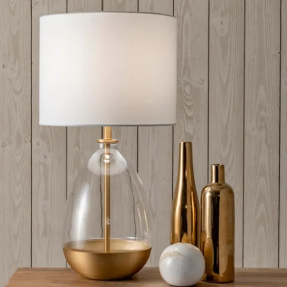 Clear Gold Dipped Glass Table Lamp-Kirkland's Home Outlet