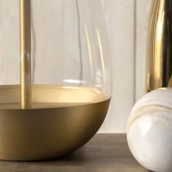 Clear Gold Dipped Glass Table Lamp-Kirkland's Home Outlet