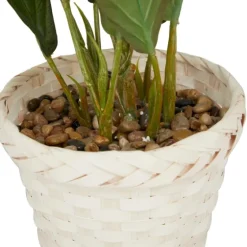 Coastal Foliage In Woven Bamboo Planter-Kirkland's Home Fashion