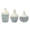 Coastal Scalloped Vases, Set Of 3-Kirkland's Home Clearance