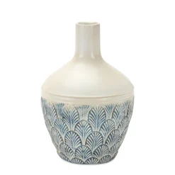 Coastal Scalloped Vases, Set Of 3-Kirkland's Home Clearance
