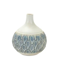 Coastal Scalloped Vases, Set Of 3-Kirkland's Home Clearance