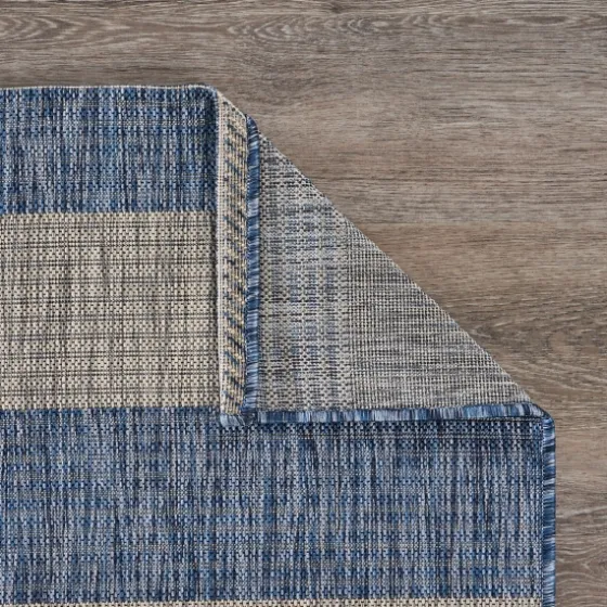 Coastal Stripes Outdoor Area Rug, 7X9-Kirkland's Home New