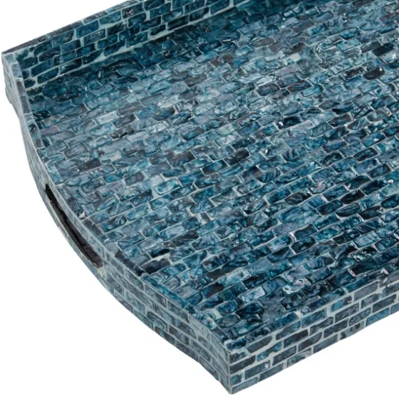 Coastal Wood And Oyster Shell Trays, Set Of 2-Kirkland's Home Outlet