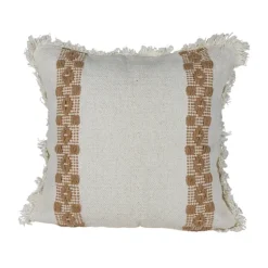 Coffee Brown Textured Stripe Throw Pillow-Kirkland's Home Discount