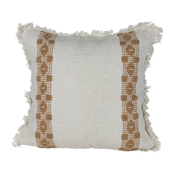 Coffee Brown Textured Stripe Throw Pillow-Kirkland's Home Discount