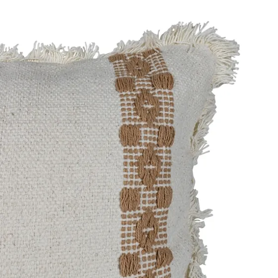 Coffee Brown Textured Stripe Throw Pillow-Kirkland's Home Discount