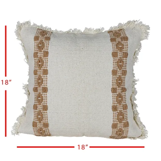 Coffee Brown Textured Stripe Throw Pillow-Kirkland's Home Discount