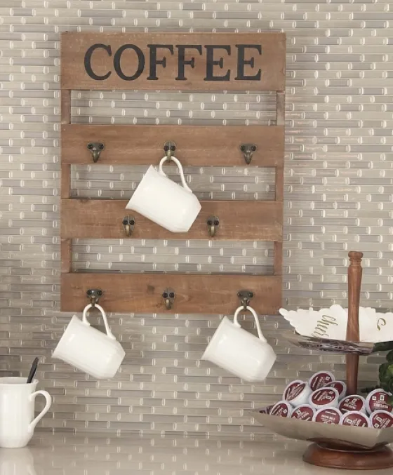 Coffee Metal And Wood Plank Wall Hooks-Kirkland's Home Online