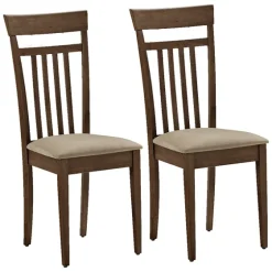 Coffee Wooden Dining Chairs, Set Of 2-Kirkland's Home Outlet