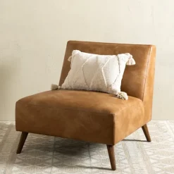 Cognac Faux Leather Accent Chair-Kirkland's Home Hot