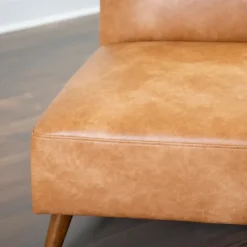 Cognac Faux Leather Accent Chair-Kirkland's Home Hot