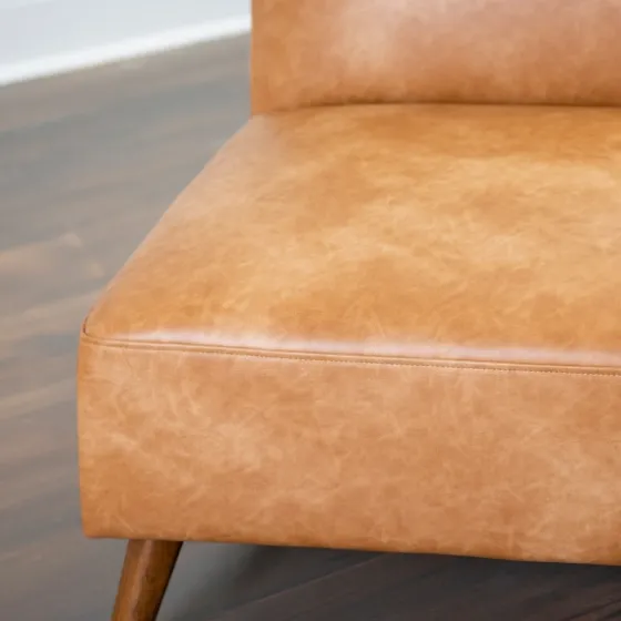 Cognac Faux Leather Accent Chair-Kirkland's Home Hot