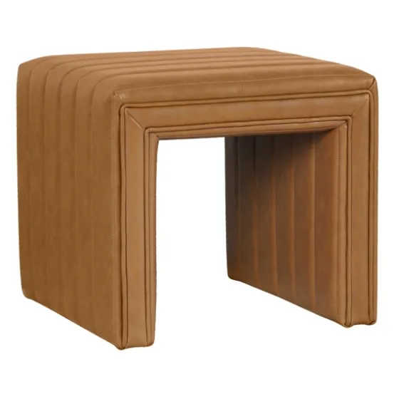 Cognac Leather Arch Ottoman-Kirkland's Home Hot