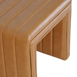 Cognac Leather Arch Ottoman-Kirkland's Home Hot