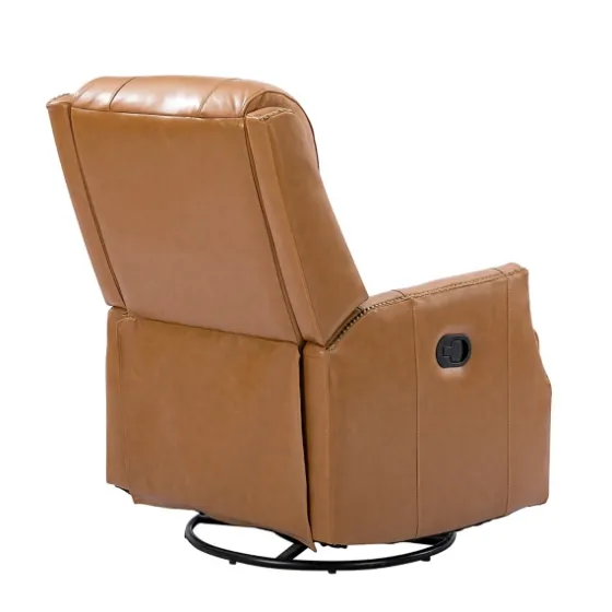 Cognac Leather Upholstered Recliner Chair-Kirkland's Home Shop