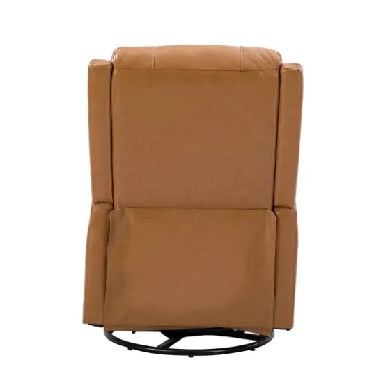 Cognac Leather Upholstered Recliner Chair-Kirkland's Home Shop