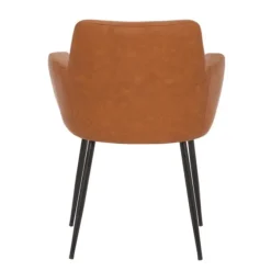 Cognac Vegan Leather Dining Chairs, Set Of 2-Kirkland's Home Flash Sale
