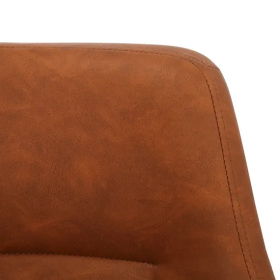 Cognac Vegan Leather Dining Chairs, Set Of 2-Kirkland's Home Flash Sale