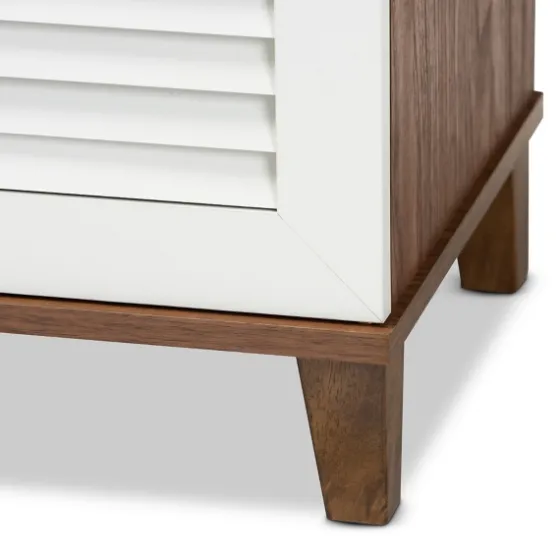 Collier Two-Tone 3-Door Shoe Storage Cabinet-Kirkland's Home Shop