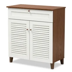 Collier Two-Tone Drawer Shoe Storage Cabinet-Kirkland's Home Outlet